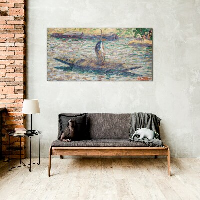 Tableau imprimé sur verre Marin sur la rivière