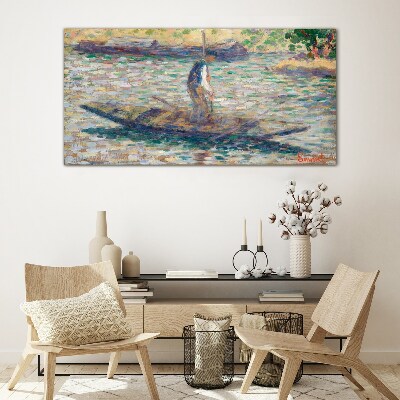 Tableau imprimé sur verre Marin sur la rivière