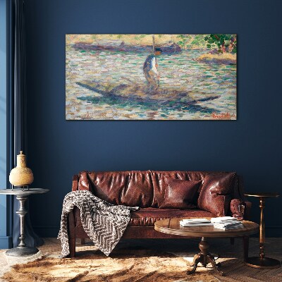 Tableau imprimé sur verre Marin sur la rivière