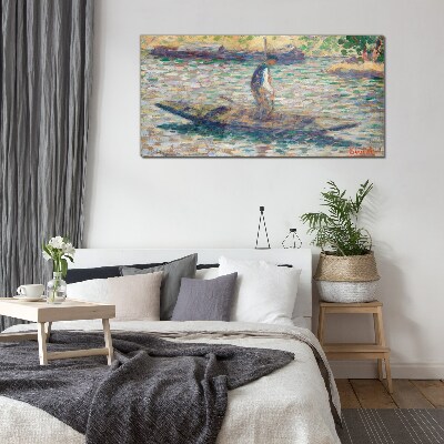 Tableau imprimé sur verre Marin sur la rivière