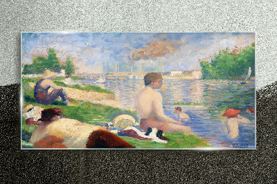 Tableau verre imprimé Détente estivale au bord de l'eau