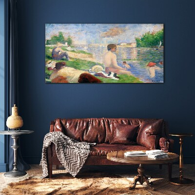 Tableau verre imprimé Détente estivale au bord de l'eau