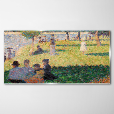 Tableau verre imprimé Un après-midi d'été au bord de la rivière