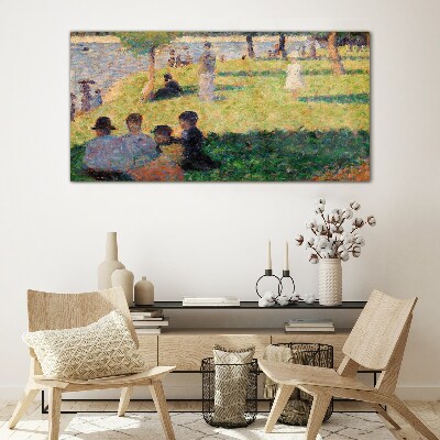 Tableau verre imprimé Un après-midi d'été au bord de la rivière