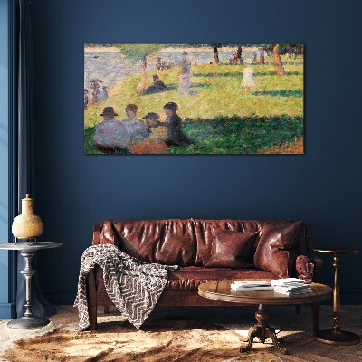 Tableau verre imprimé Un après-midi d'été au bord de la rivière