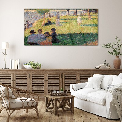 Tableau verre imprimé Un après-midi d'été au bord de la rivière