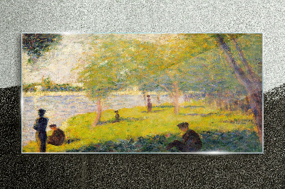 Tableau en verre Une journée d'été sur la rivière