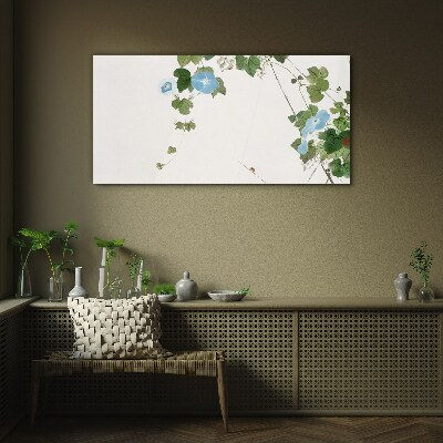 Tableau sur verre Motif floral aux nuances délicates