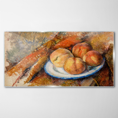 Tableau verre imprimé Table de fruits aux couleurs pastel