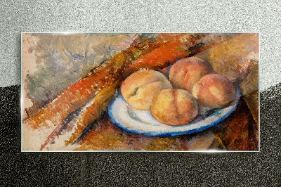 Tableau verre imprimé Table de fruits aux couleurs pastel