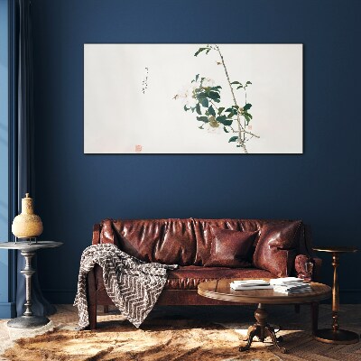 Tableau en verre Une composition florale aux nuances délicates
