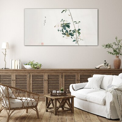 Tableau en verre Une composition florale aux nuances délicates