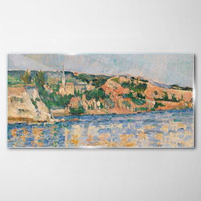 Tableau verre imprimé Paysage au bord de la rivière