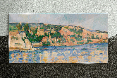 Tableau verre imprimé Paysage au bord de la rivière