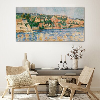 Tableau verre imprimé Paysage au bord de la rivière