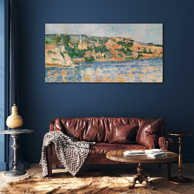 Tableau verre imprimé Paysage au bord de la rivière