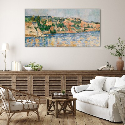 Tableau verre imprimé Paysage au bord de la rivière