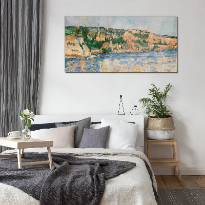 Tableau verre imprimé Paysage au bord de la rivière