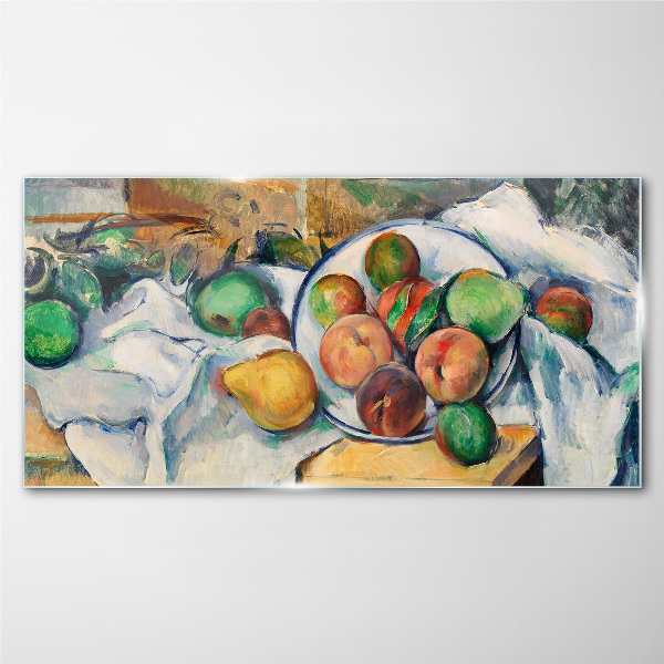 Tableau verre imprimé Composition de fruits sur fond blanc