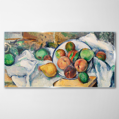 Tableau verre imprimé Composition de fruits sur fond blanc