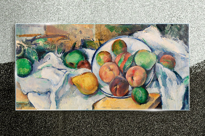 Tableau verre imprimé Composition de fruits sur fond blanc