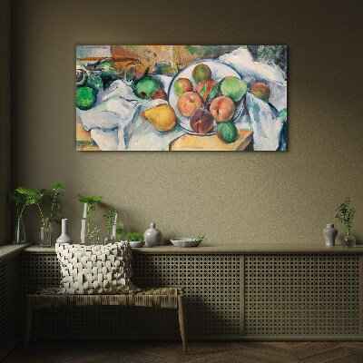 Tableau verre imprimé Composition de fruits sur fond blanc