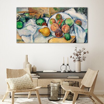 Tableau verre imprimé Composition de fruits sur fond blanc