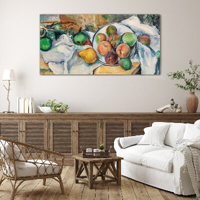 Tableau verre imprimé Composition de fruits sur fond blanc