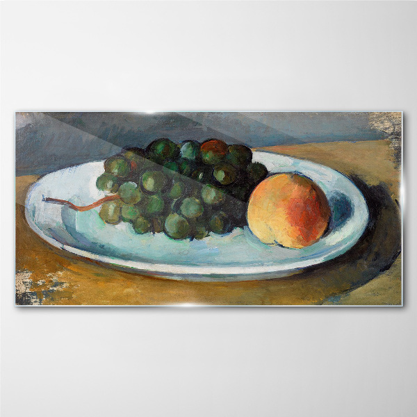 Tableau en verre Composition de fruits dans une assiette