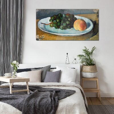 Tableau en verre Composition de fruits dans une assiette