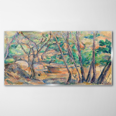 Tableau photo sur verre Paysage parmi les arbres