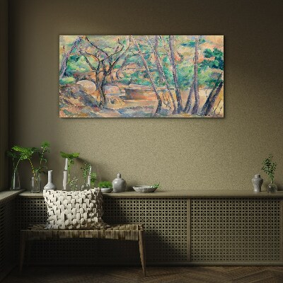 Tableau photo sur verre Paysage parmi les arbres