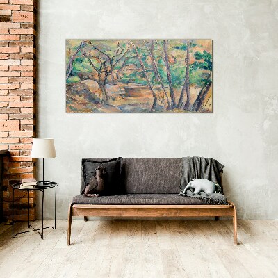 Tableau photo sur verre Paysage parmi les arbres