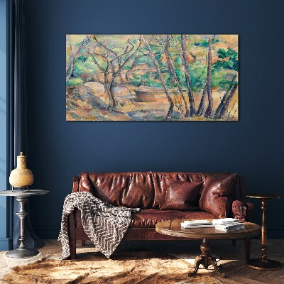 Tableau photo sur verre Paysage parmi les arbres