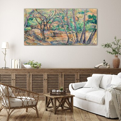 Tableau photo sur verre Paysage parmi les arbres
