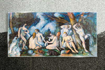 Tableau sur verre pique-nique d'hiver