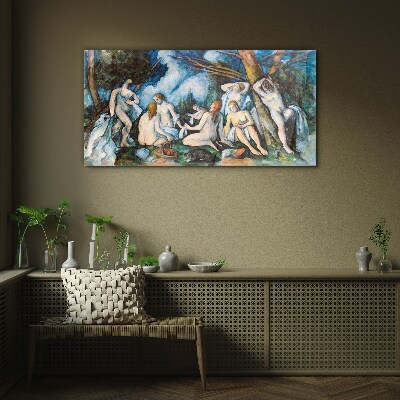 Tableau sur verre pique-nique d'hiver