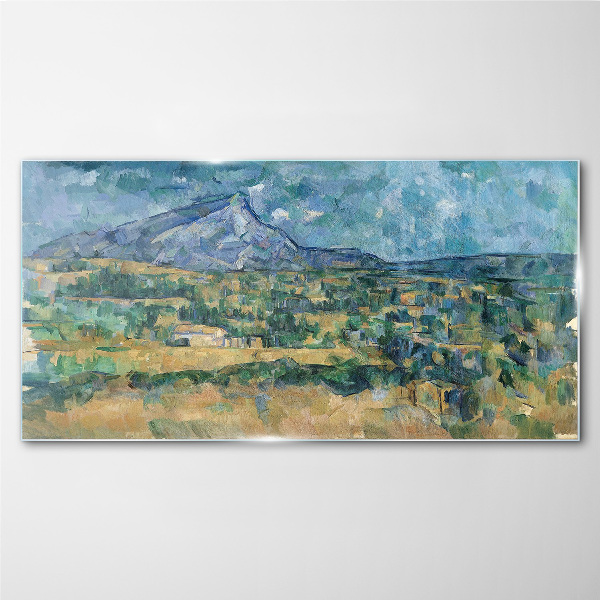 Tableau sur verre Paysage de montagne aux couleurs pastel