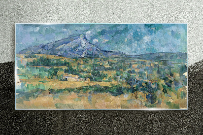 Tableau sur verre Paysage de montagne aux couleurs pastel
