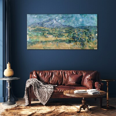 Tableau sur verre Paysage de montagne aux couleurs pastel
