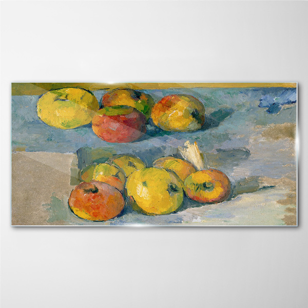 Tableau photo sur verre Nature morte aux pommes