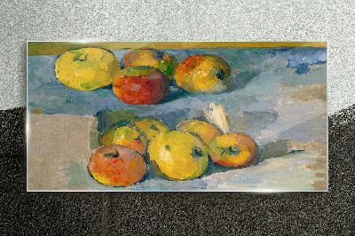 Tableau photo sur verre Nature morte aux pommes