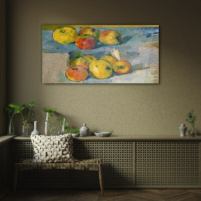 Tableau photo sur verre Nature morte aux pommes