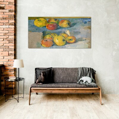 Tableau photo sur verre Nature morte aux pommes