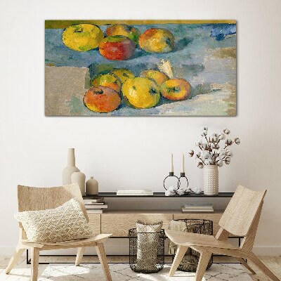 Tableau photo sur verre Nature morte aux pommes