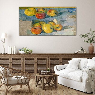 Tableau photo sur verre Nature morte aux pommes