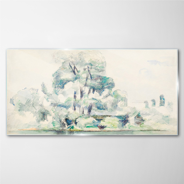 Tableau imprimé sur verre Un paysage paisible aux tons pastel