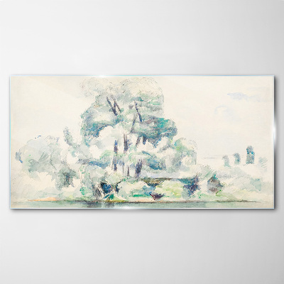 Tableau imprimé sur verre Un paysage paisible aux tons pastel