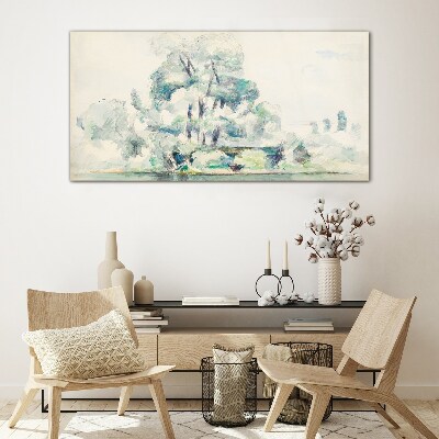 Tableau imprimé sur verre Un paysage paisible aux tons pastel