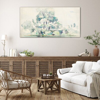 Tableau imprimé sur verre Un paysage paisible aux tons pastel